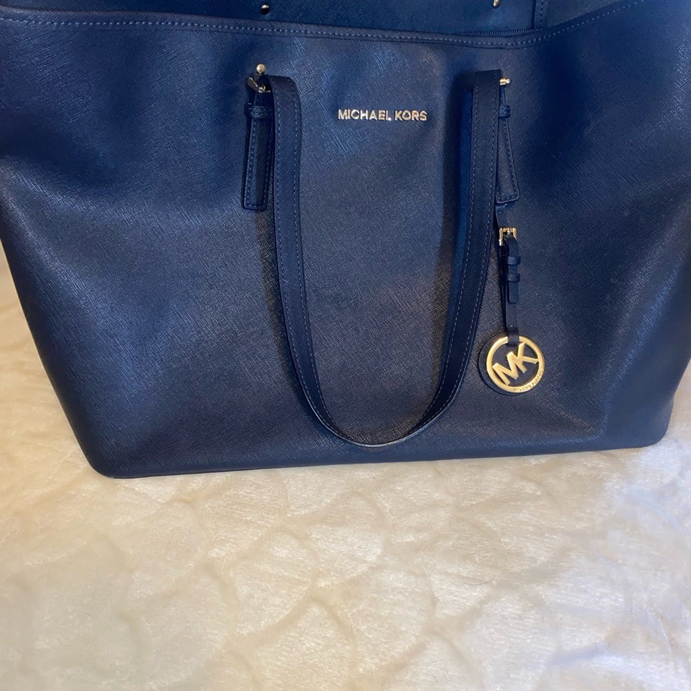 Michael Kors Navy Blue Tote Bag